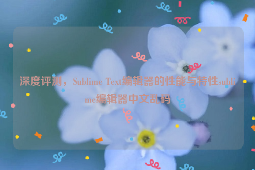 深度评测，Sublime Text编辑器的性能与特性sublime编辑器中文乱码