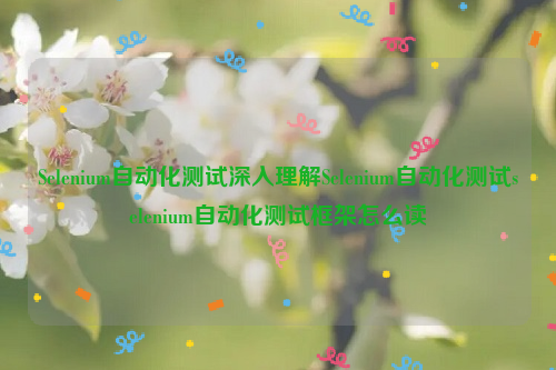 Selenium自动化测试深入理解Selenium自动化测试selenium自动化测试框架怎么读