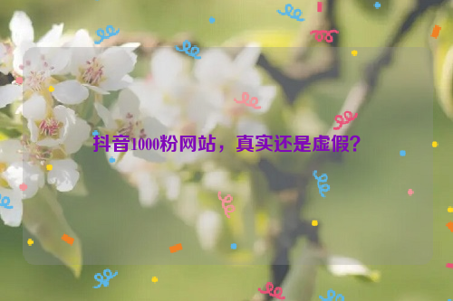 抖音1000粉网站，真实还是虚假？