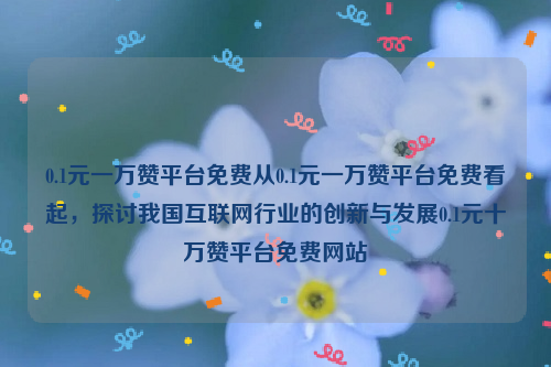 0.1元一万赞平台免费从0.1元一万赞平台免费看起，探讨我国互联网行业的创新与发展0.1元十万赞平台免费网站