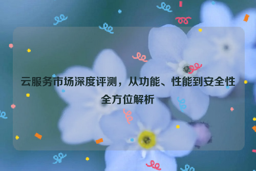 云服务市场深度评测，从功能、性能到安全性全方位解析