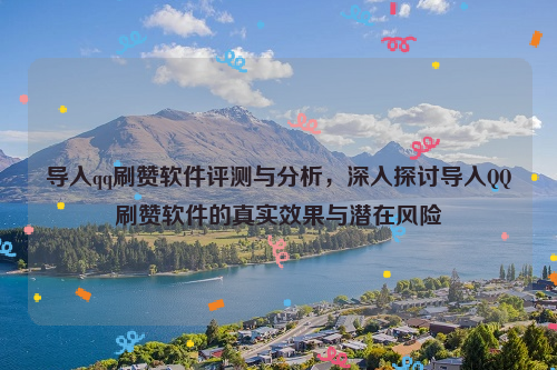 导入qq刷赞软件评测与分析，深入探讨导入QQ刷赞软件的真实效果与潜在风险