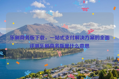 乐刷商务版下载，一站式支付解决方案的全面评测乐刷商务版是什么意思