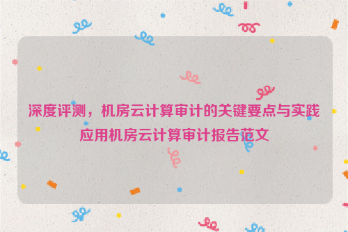 深度评测，机房云计算审计的关键要点与实践应用机房云计算审计报告范文