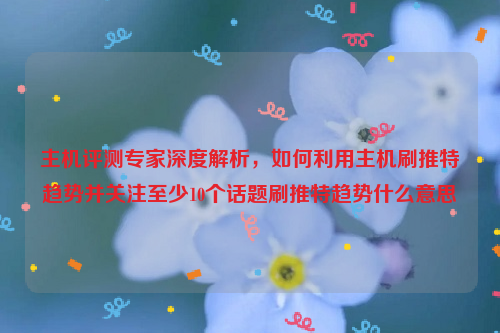 主机评测专家深度解析，如何利用主机刷推特趋势并关注至少10个话题刷推特趋势什么意思