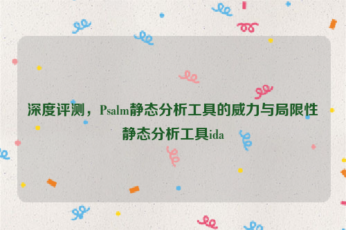 深度评测，Psalm静态分析工具的威力与局限性静态分析工具ida