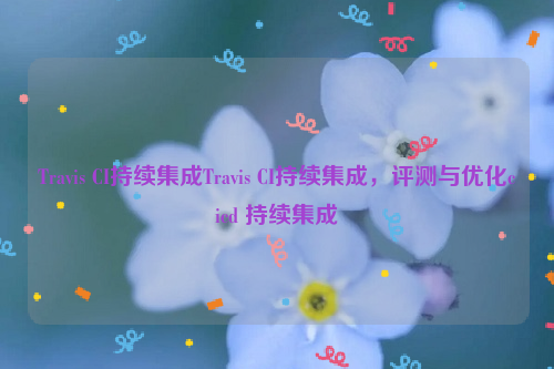 Travis CI持续集成Travis CI持续集成，评测与优化cicd 持续集成