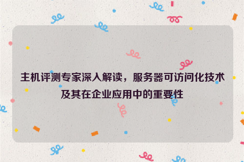 主机评测专家深入解读，服务器可访问化技术及其在企业应用中的重要性