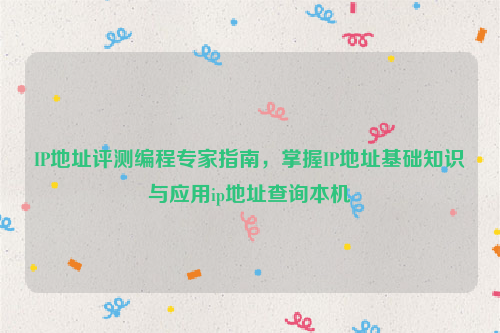 IP地址评测编程专家指南，掌握IP地址基础知识与应用ip地址查询本机