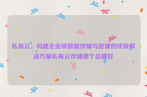 私有云，构建企业级数据存储与管理的终极解决方案私有云存储哪个品牌好