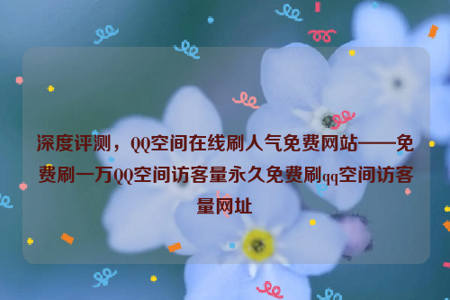 深度评测，QQ空间在线刷人气免费网站——免费刷一万QQ空间访客量永久免费刷qq空间访客量网址