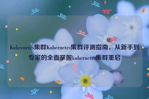 Kubernetes集群Kubernetes集群评测指南，从新手到专家的全面掌握kubernetes集群重启