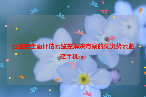 云监控全面评估云监控解决方案的优劣势云监控手机app