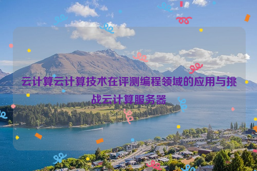 云计算云计算技术在评测编程领域的应用与挑战云计算服务器