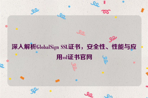 深入解析GlobalSign SSL证书，安全性、性能与应用ssl证书官网