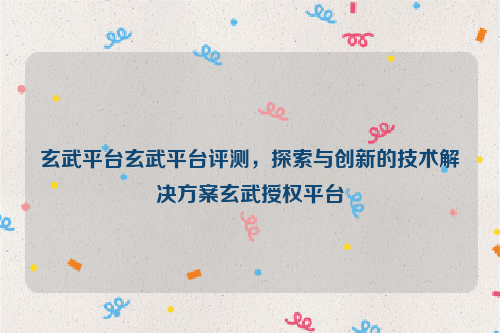 玄武平台玄武平台评测，探索与创新的技术解决方案玄武授权平台