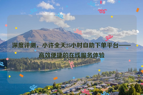 深度评测，小许全天25小时自助下单平台——高效便捷的在线服务体验