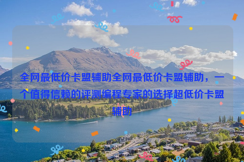 全网最低价卡盟辅助全网最低价卡盟辅助，一个值得信赖的评测编程专家的选择超低价卡盟辅助