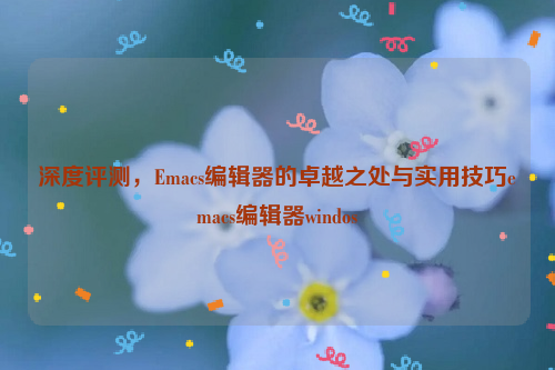 深度评测，Emacs编辑器的卓越之处与实用技巧emacs编辑器windos