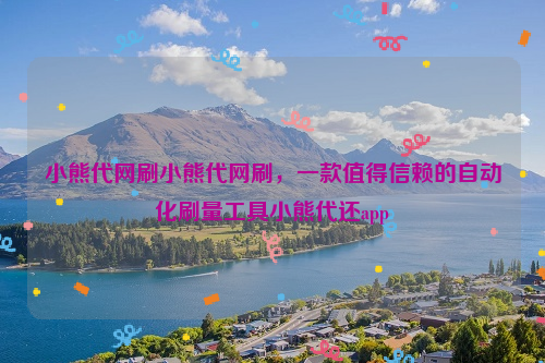 小熊代网刷小熊代网刷，一款值得信赖的自动化刷量工具小熊代还app