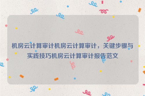 机房云计算审计机房云计算审计，关键步骤与实践技巧机房云计算审计报告范文