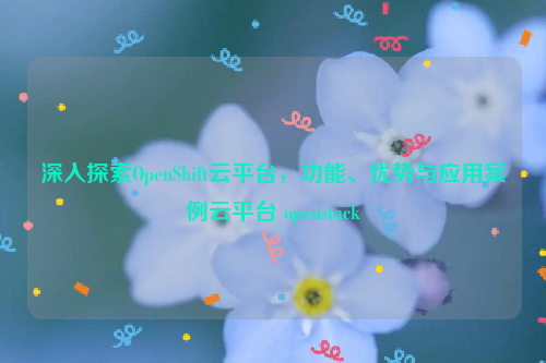 深入探索OpenShift云平台，功能、优势与应用案例云平台 openstack