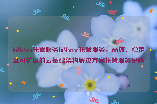 InMotion托管服务InMotion托管服务，高效、稳定且可扩展的云基础架构解决方案托管服务是啥