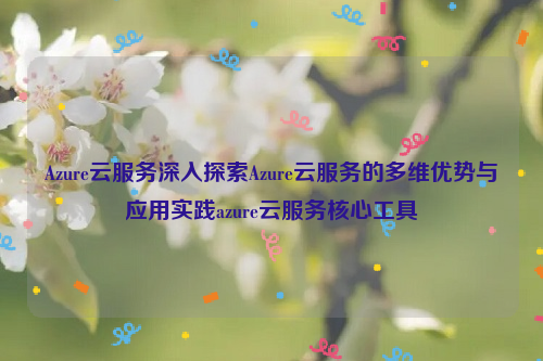 Azure云服务深入探索Azure云服务的多维优势与应用实践azure云服务核心工具