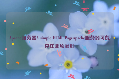 Apache服务器A simple HTML PageApache服务器可能存在哪项漏洞