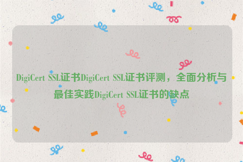 DigiCert SSL证书DigiCert SSL证书评测，全面分析与最佳实践DigiCert SSL证书的缺点