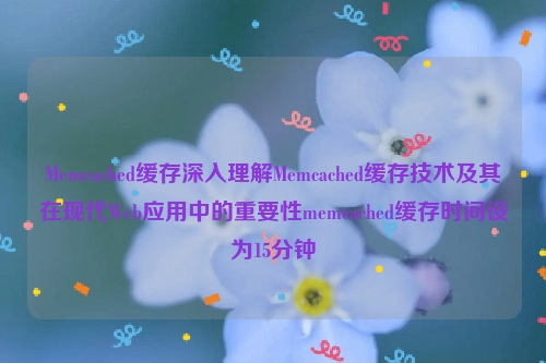 Memcached缓存深入理解Memcached缓存技术及其在现代Web应用中的重要性memcached缓存时间设为15分钟