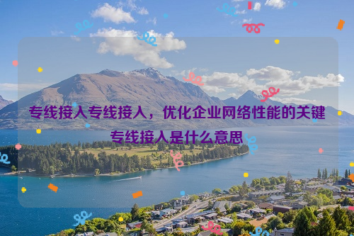 专线接入专线接入，优化企业网络性能的关键专线接入是什么意思