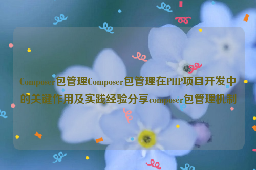 Composer包管理Composer包管理在PHP项目开发中的关键作用及实践经验分享composer包管理机制