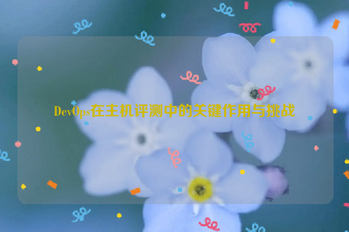 DevOps在主机评测中的关键作用与挑战