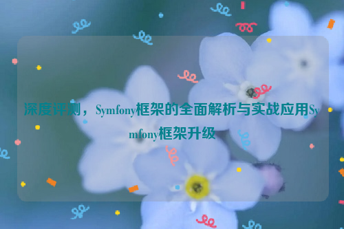 深度评测，Symfony框架的全面解析与实战应用Symfony框架升级