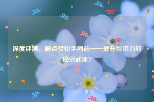 深度评测，刷点赞快手网站——提升影响力的秘密武器？