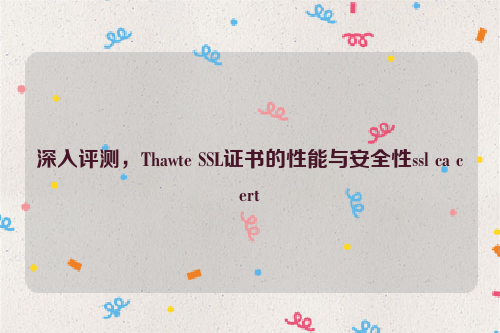 深入评测，Thawte SSL证书的性能与安全性ssl ca cert