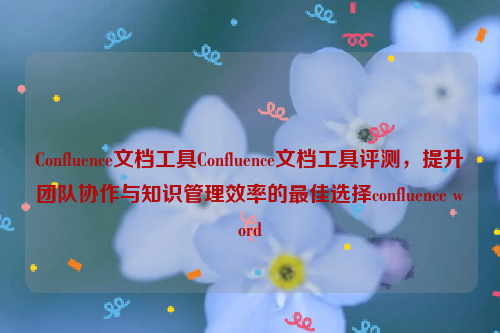 Confluence文档工具Confluence文档工具评测，提升团队协作与知识管理效率的最佳选择confluence word