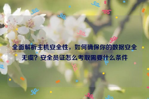 全面解析主机安全性，如何确保你的数据安全无虞？安全员证怎么考取需要什么条件