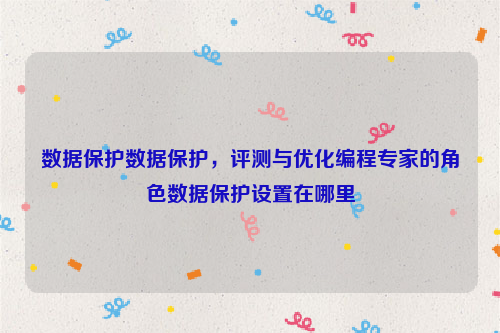 数据保护数据保护，评测与优化编程专家的角色数据保护设置在哪里