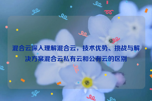 混合云深入理解混合云，技术优势、挑战与解决方案混合云私有云和公有云的区别