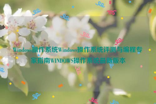 Windows操作系统Windows操作系统评测与编程专家指南WINDOWS操作系统最新版本