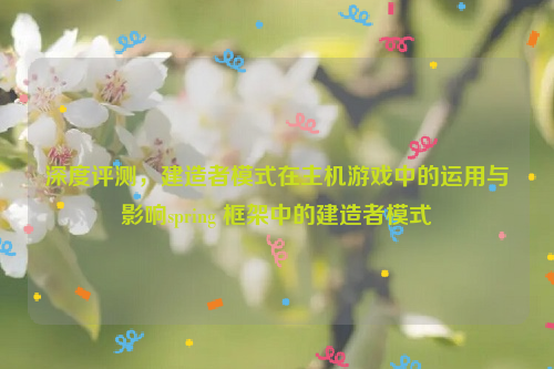 深度评测，建造者模式在主机游戏中的运用与影响spring 框架中的建造者模式