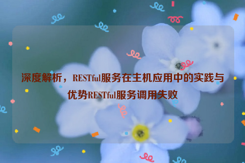 深度解析，RESTful服务在主机应用中的实践与优势RESTful服务调用失败